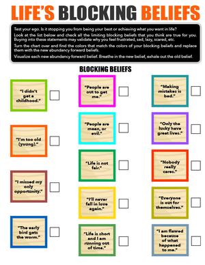 Life's Blocking Beliefs Chart