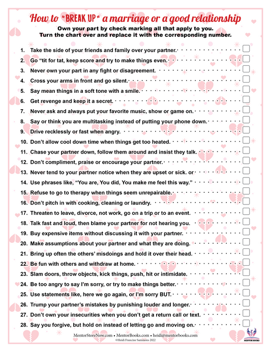 How to Break Up a Relationship PDF Version