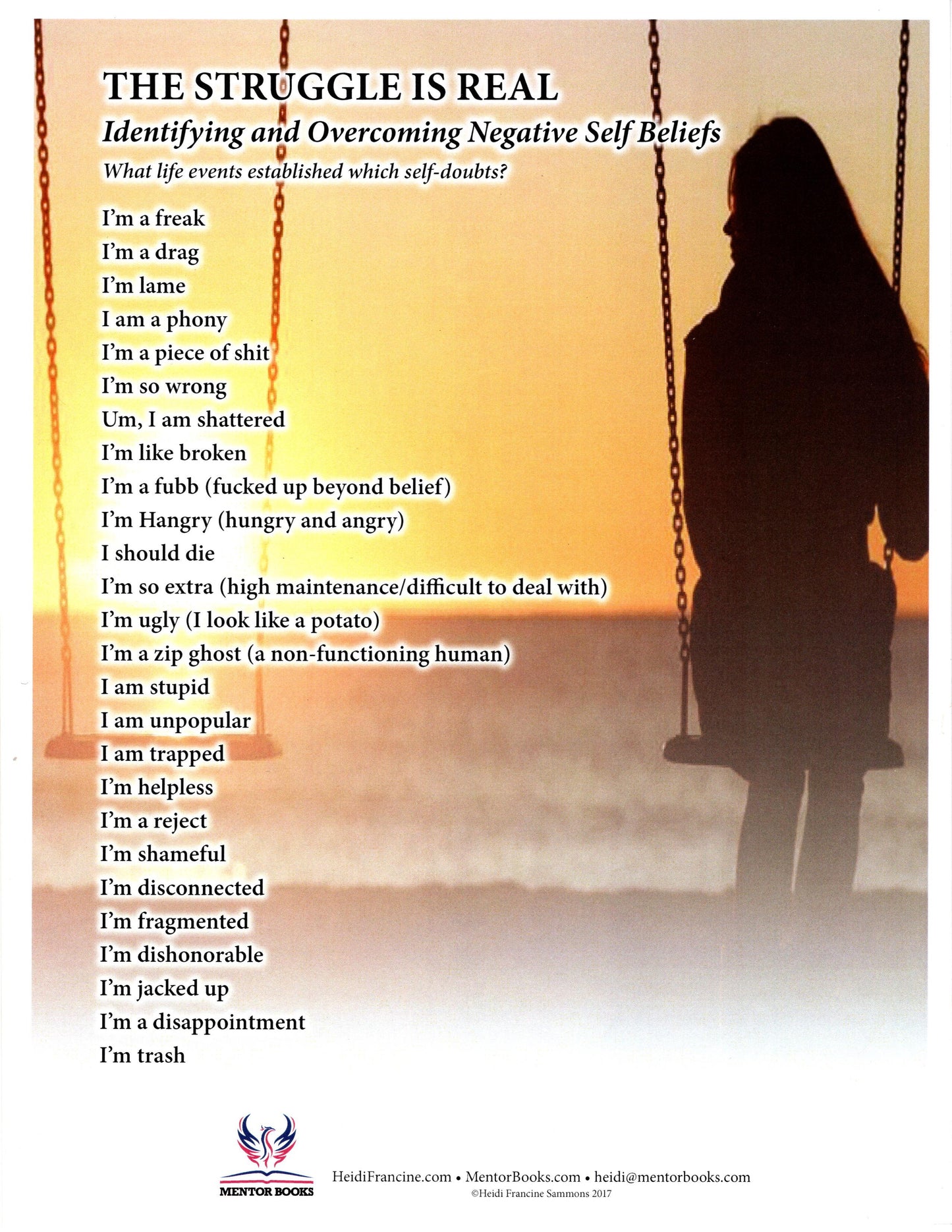 The Mindful Path Chart: Finding Freedom to Transform into Positive Self Beliefs